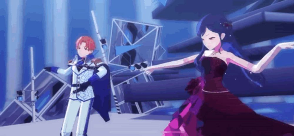 a man and a woman are dancing together in a video game