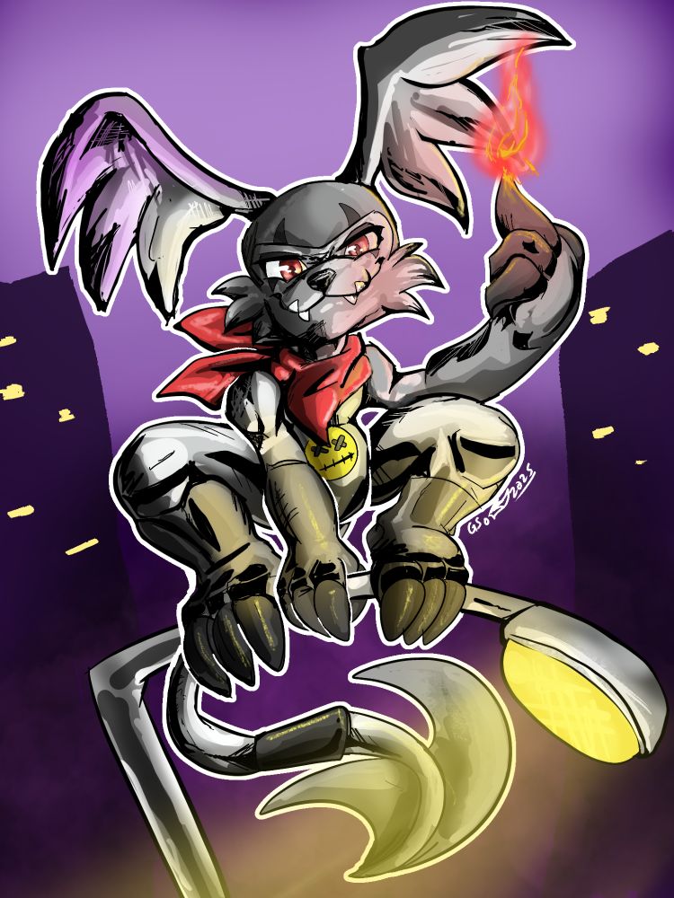 Impgamon an Impmon and Gazimon Digimon OC by StinkyStarlight