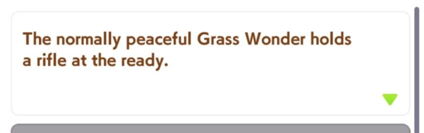 umamusume screenshot: The normally peaceful Grass Wonder holds a rifle at the ready.