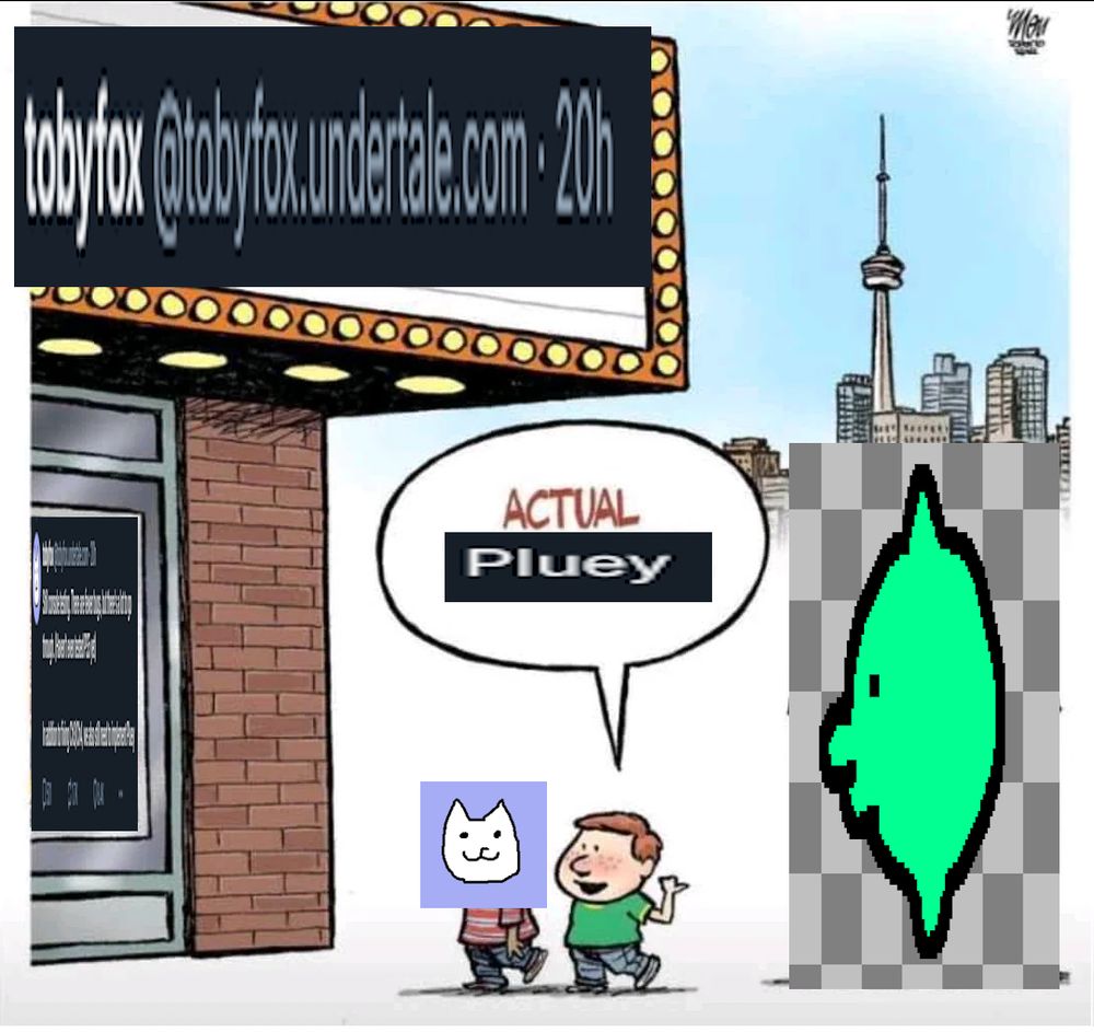 the "actual superheroes" image edited to be actual pluey and it's really funny