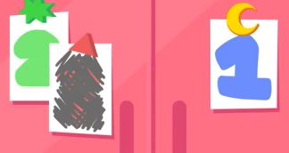 screenshot of the fridge drawings of one, two, and three from tpot 14; three's is scribbled out in black marker. my goat can't win