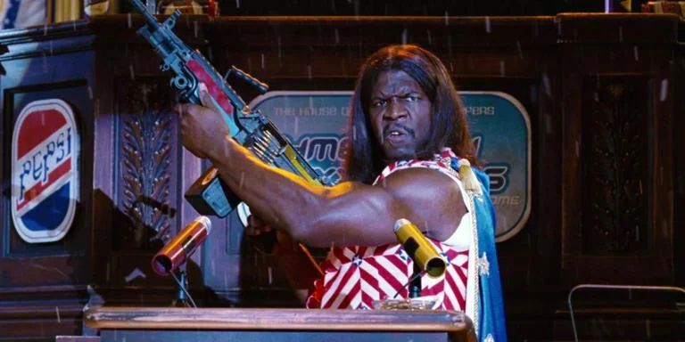 Terry Crews alias le Président Camacho dans Idiocracy (Mike Judge, 2006)