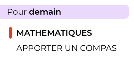 Cap écran de ProNote - appli de suivi des élèves dans le public - avec en majuscules un APPORTER UN COMPAS écrit par un prof de maths dont on sent l’exaspération (justifiée) poindre.