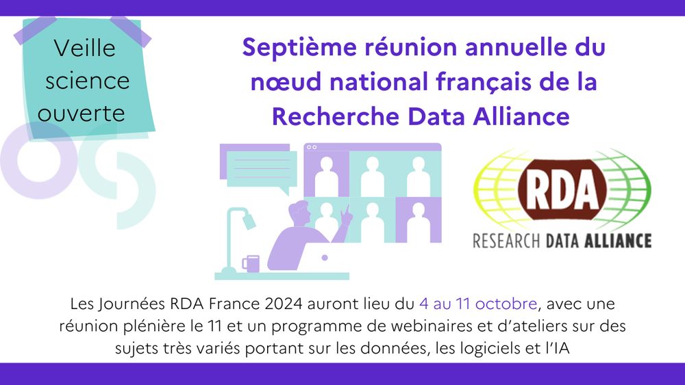 Septième réunion annuelle du nœud national français de la Recherche Data Alliance (RDA)