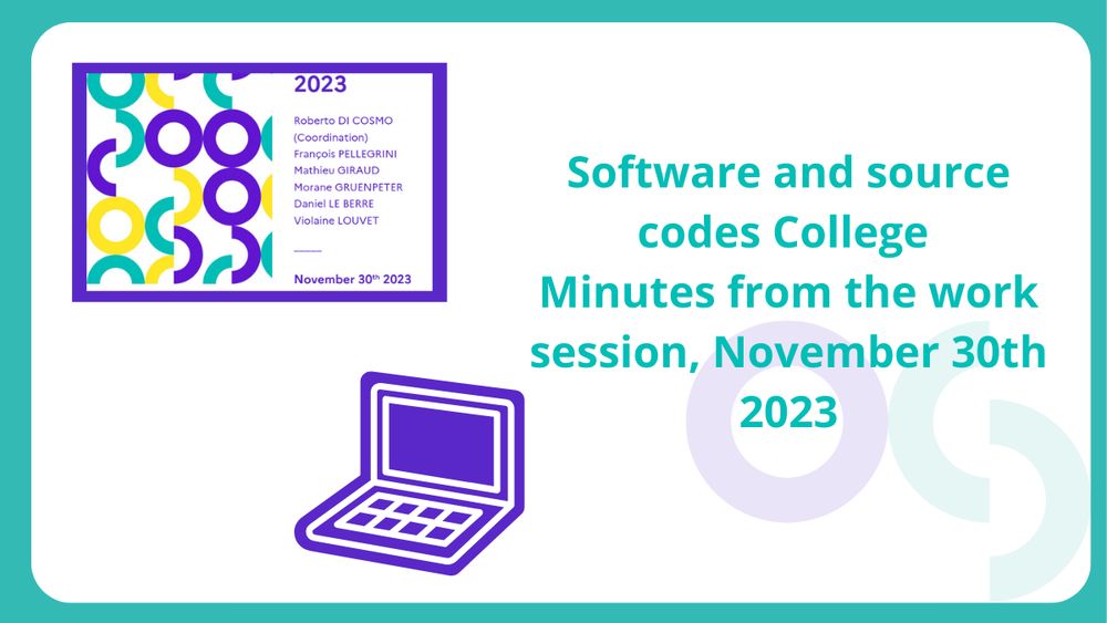 “Software and source codes”College: Minutes from the work session, November 30th 2023