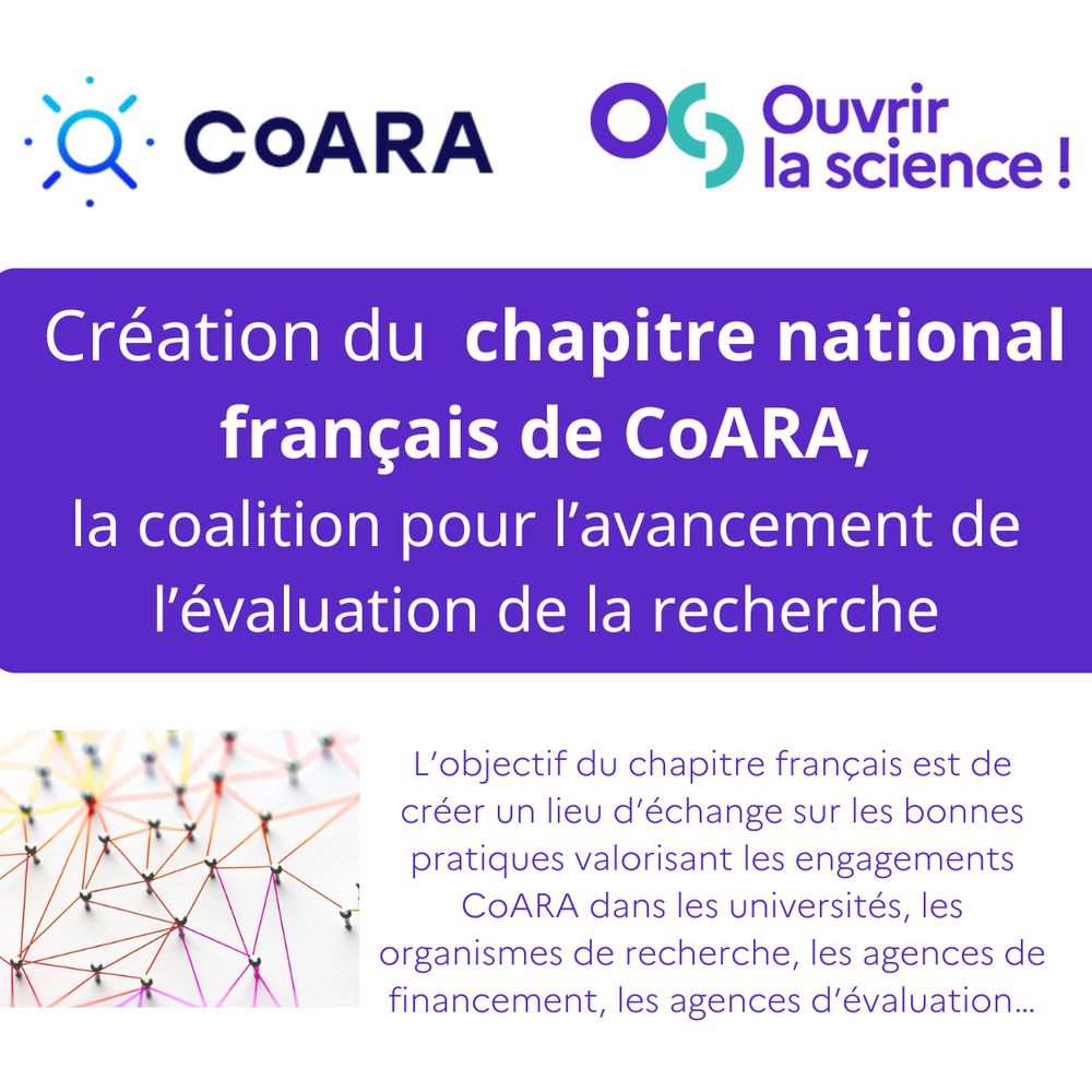 Création du chapitre national français de CoARA, la coalition pour l’avancement de l’évaluation de la recherche