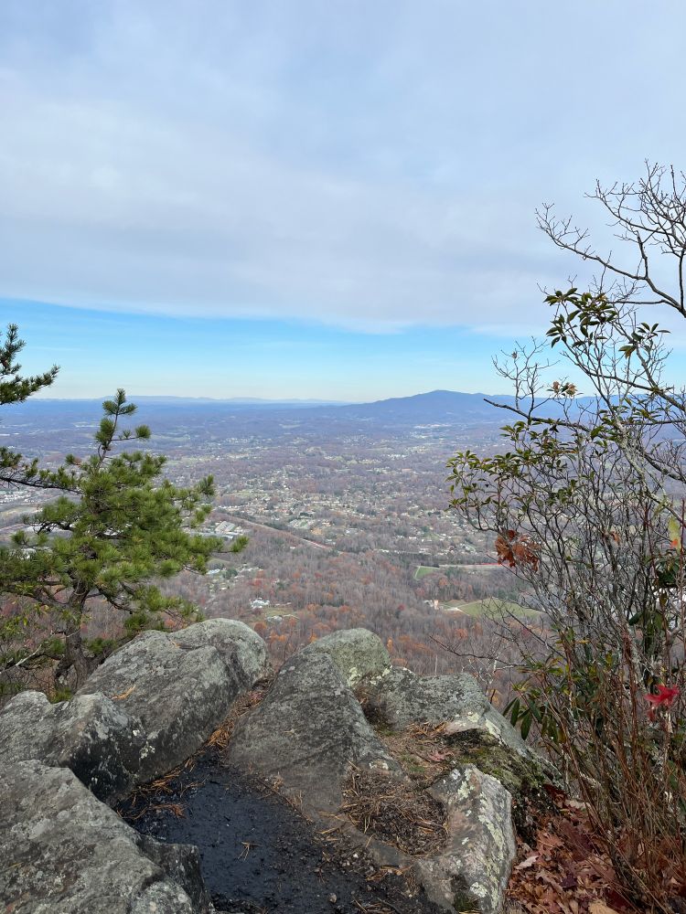 Overlook view at White Rock, Buffalo Mountain Park. Virginia in the far distance.