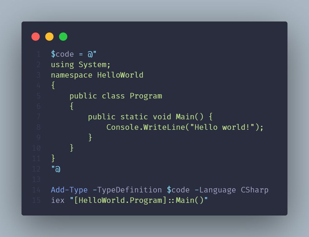 Screenshot of the first code snippet from the article
