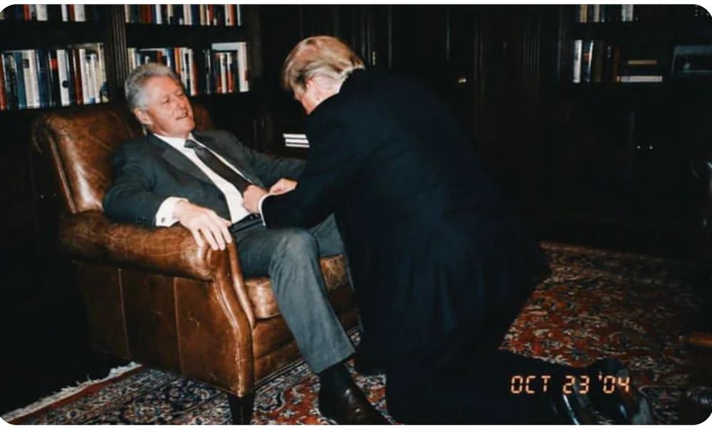 secretly gay nazi pig donald, aka piggy, blows clinton ... 