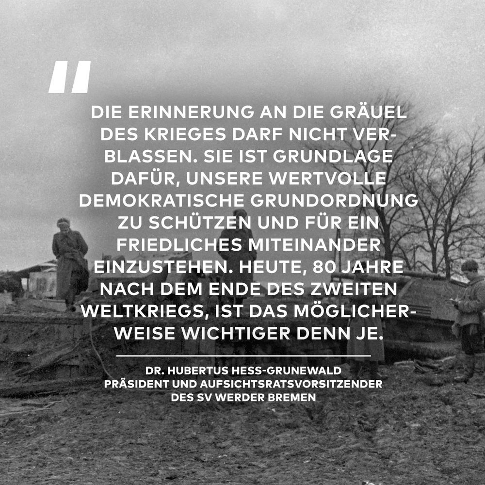 Zitatgrafik Dr. Hubertus Hess-Grunewald, 80 Jahre Kriegsende.