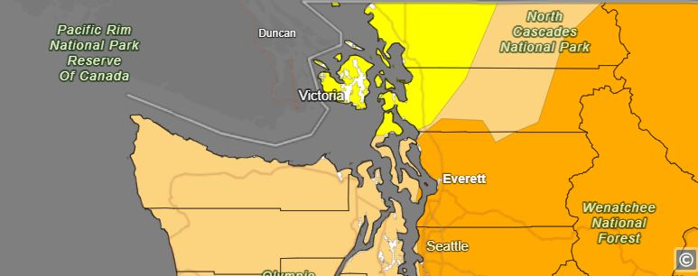 Screen grab from NIDIS drought monitor map