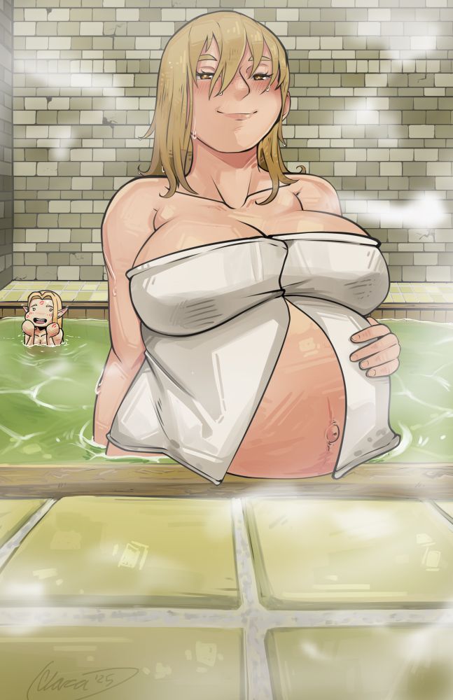 Falin and marcille in the hotspring 