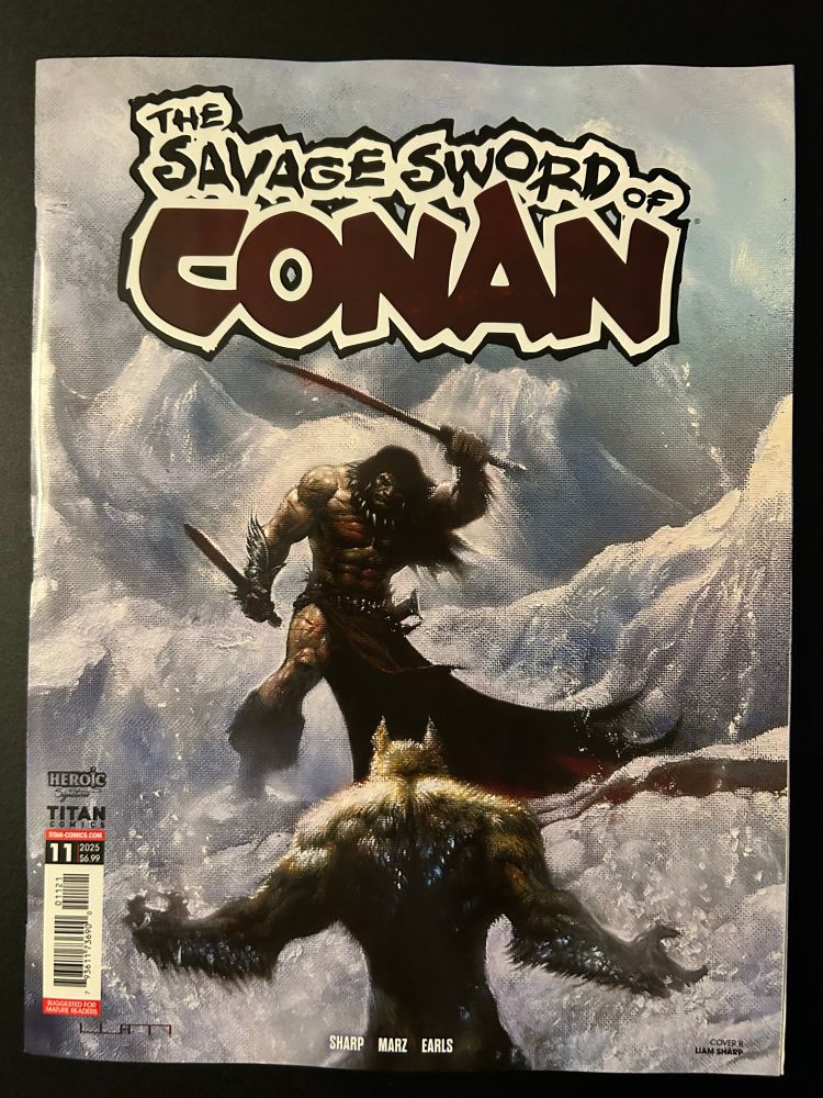 Savage Sword of Conan #11, cover by Liam Sharp. If anything the cover is kind of understated. At his most Frazetta. 