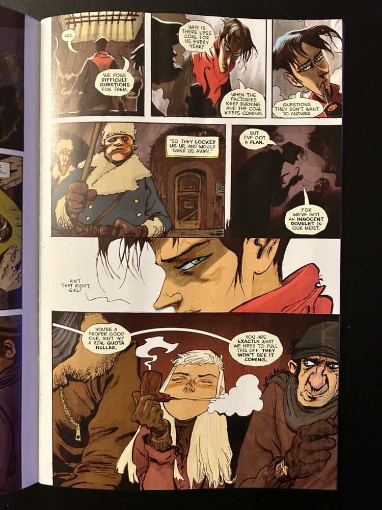 Our Soot Stained Heart #1, by Joni Hägg and Stipan Morian. Our heroine smokes a pipe, an adorable Tove Jansson reference unless I’m mistaken. 