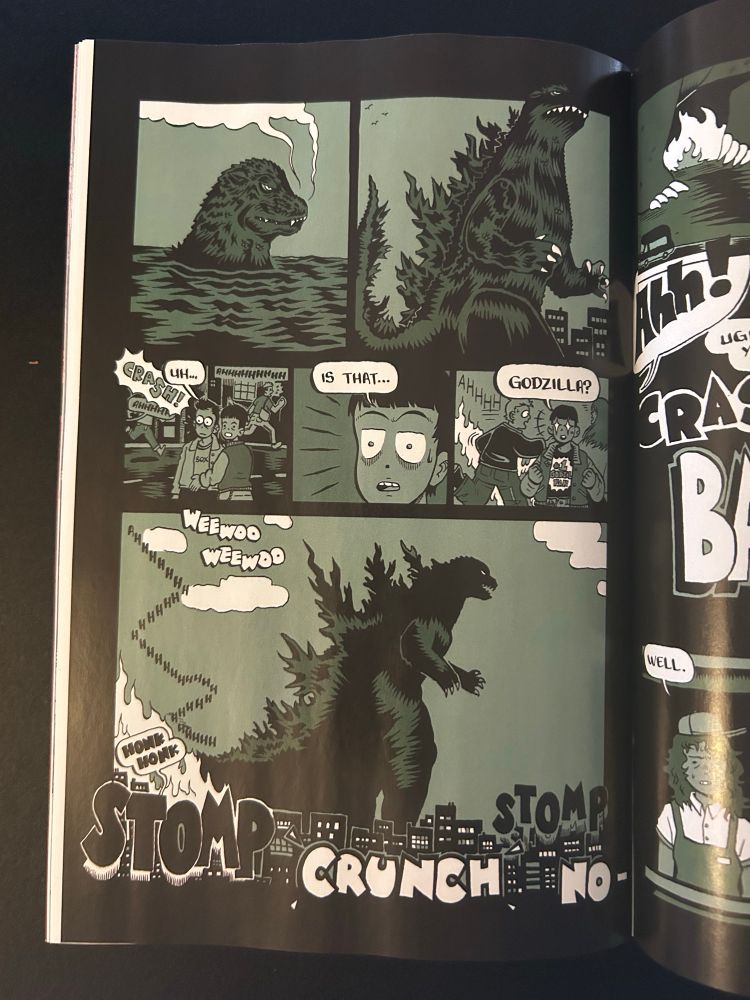 Page from Caroline Cash’s Godzilla story.