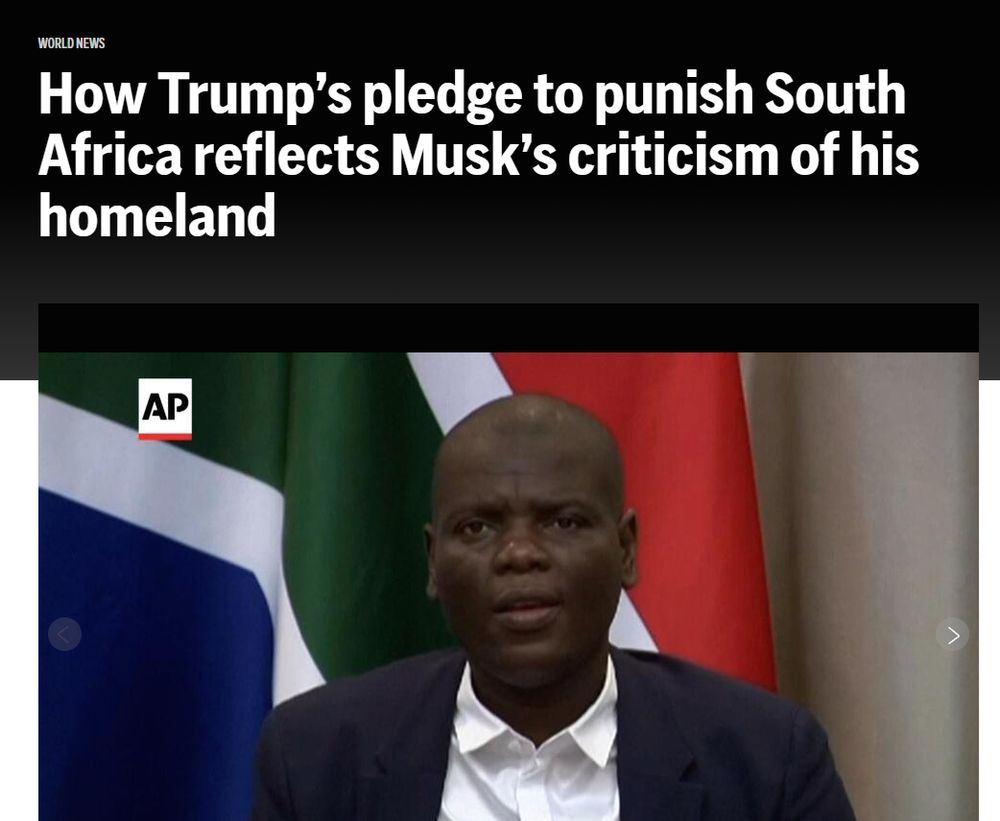 Screenshot of AP News headline