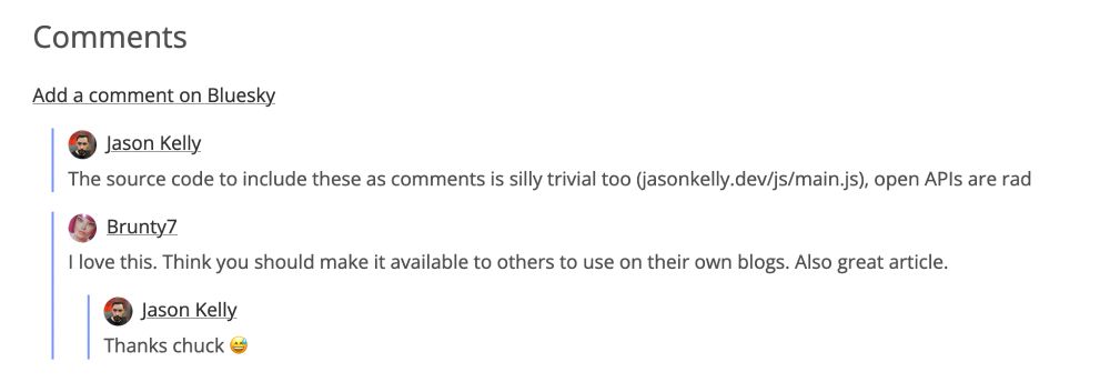 Screenshot of the comments section of a webpage