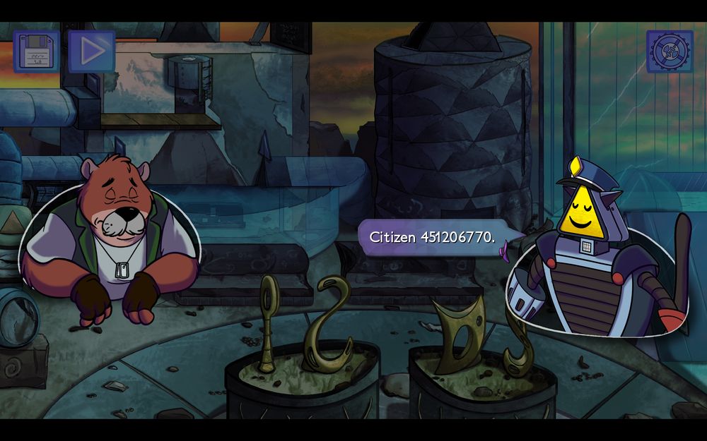 Not the first 451 reference in this game, but I don't know if the other numbers will resolve to anything.

Anyway, this guy could not pay his medical bills and got in debt.  So he was escorted out of The Dome where the rich people live. 

And then they tried to execute him...