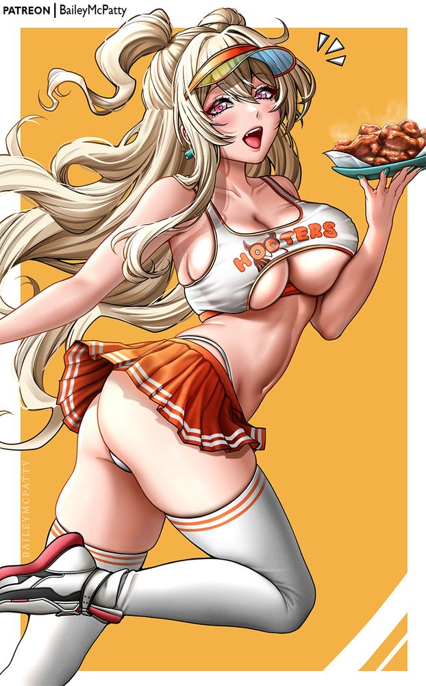 Hooters Clay + Chicken Wings (NIKKE) by Bailey McPatty