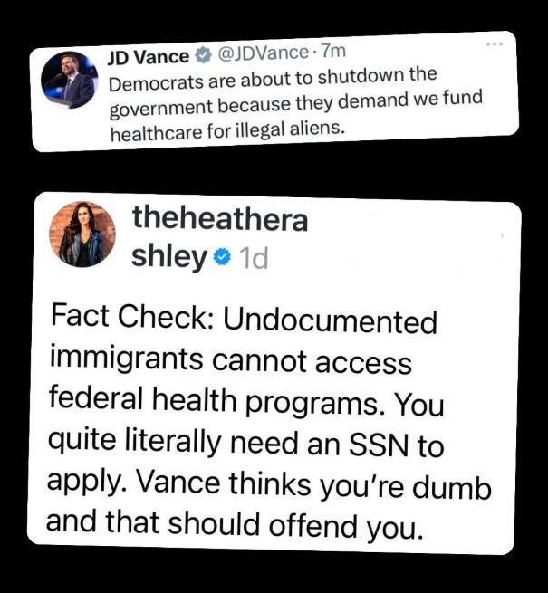 JD Vance tweets a lie, gets fact checked