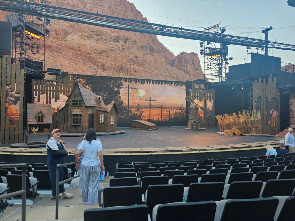 The Tuacahn Amphitheater in Ivins, UT set for a production of Wizard of Oz