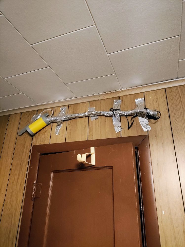 I didn't have anything else but tape to put it up