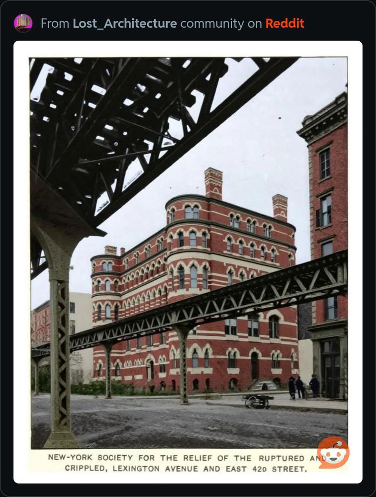 New York society for the crippled ornate corner block. 