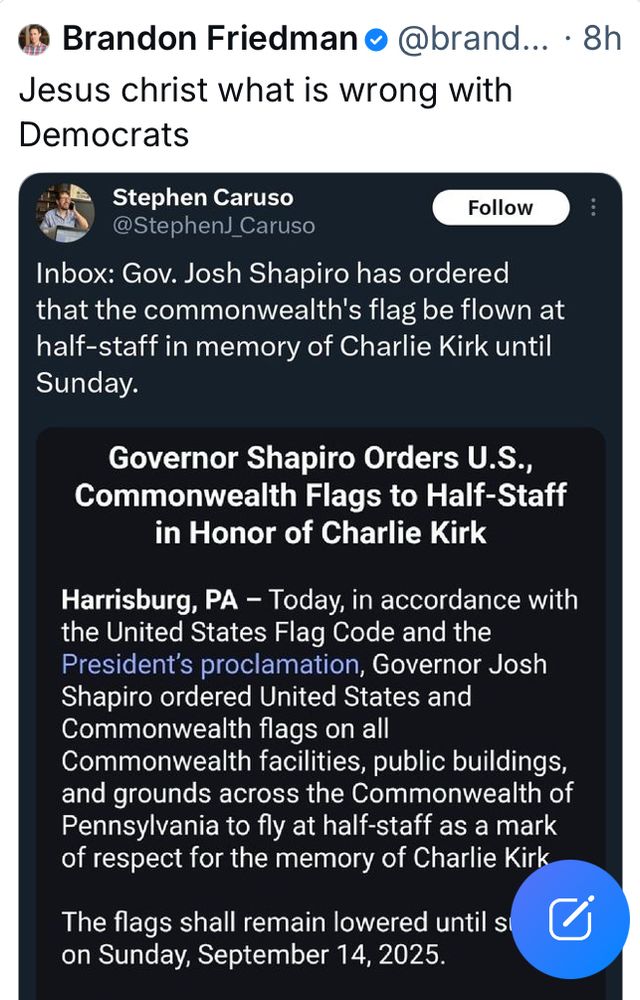 Governor Shapiro honors Charlie Kirk