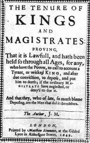 John Milton's "The Tenure of Kings and Magistrates"