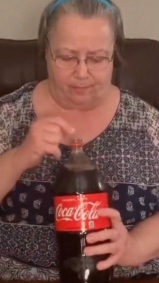 Subtle foreshadowing of Grandma Sandy seeing what happens when you put mentos in a coke