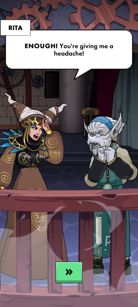 Rita Repulsa and Finster standing in her palace. Rita has her hand up to her head and Finster looks worried/surprised.
Rita: ENOUGH! You're giving me a headache!