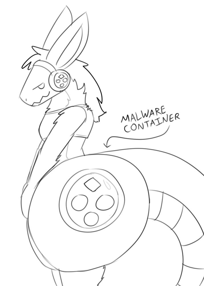 Protogen with a big butt, the "malware container"