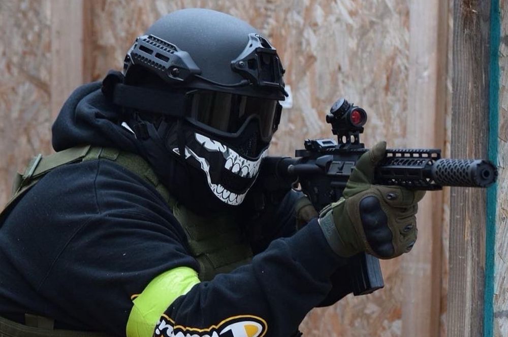 My first time out airsofting in ages! (Airsoft gun not real!) 