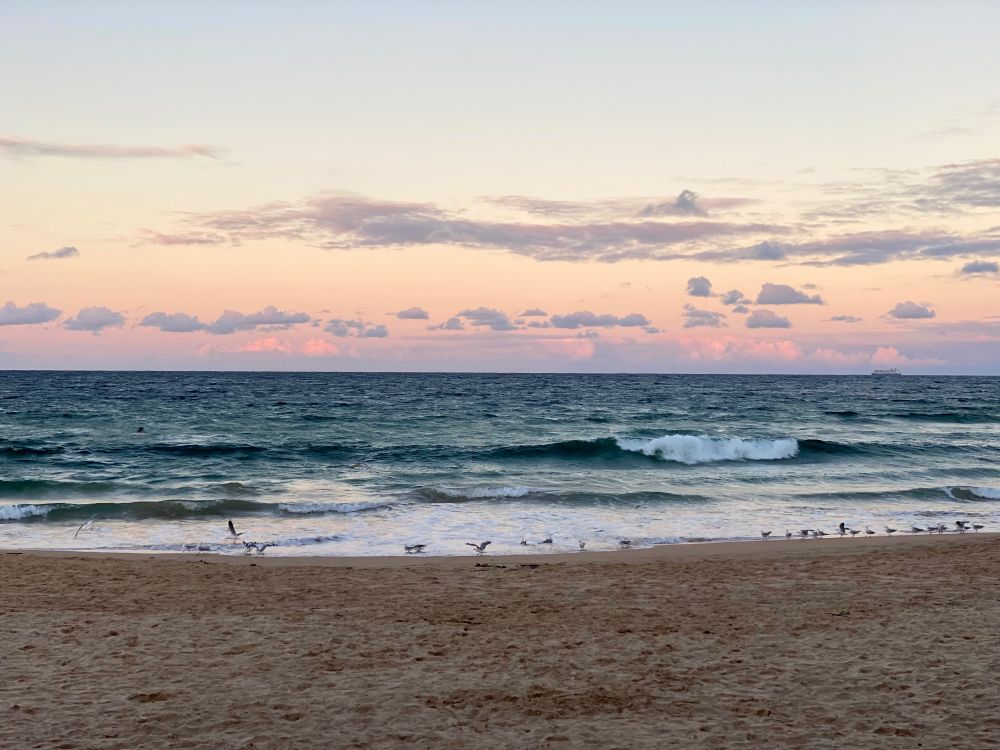Looking out to the horizon on Manly Beach.