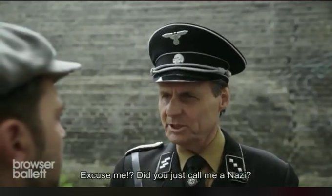 Excuse me!? Did you just call me a Nazi?