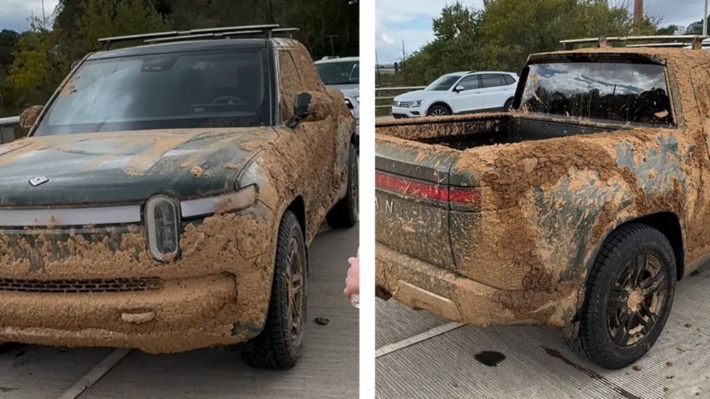 This Rivian R1T Floated 150 Feet During Hurricane Helene And Still Runs Fine | Carscoops