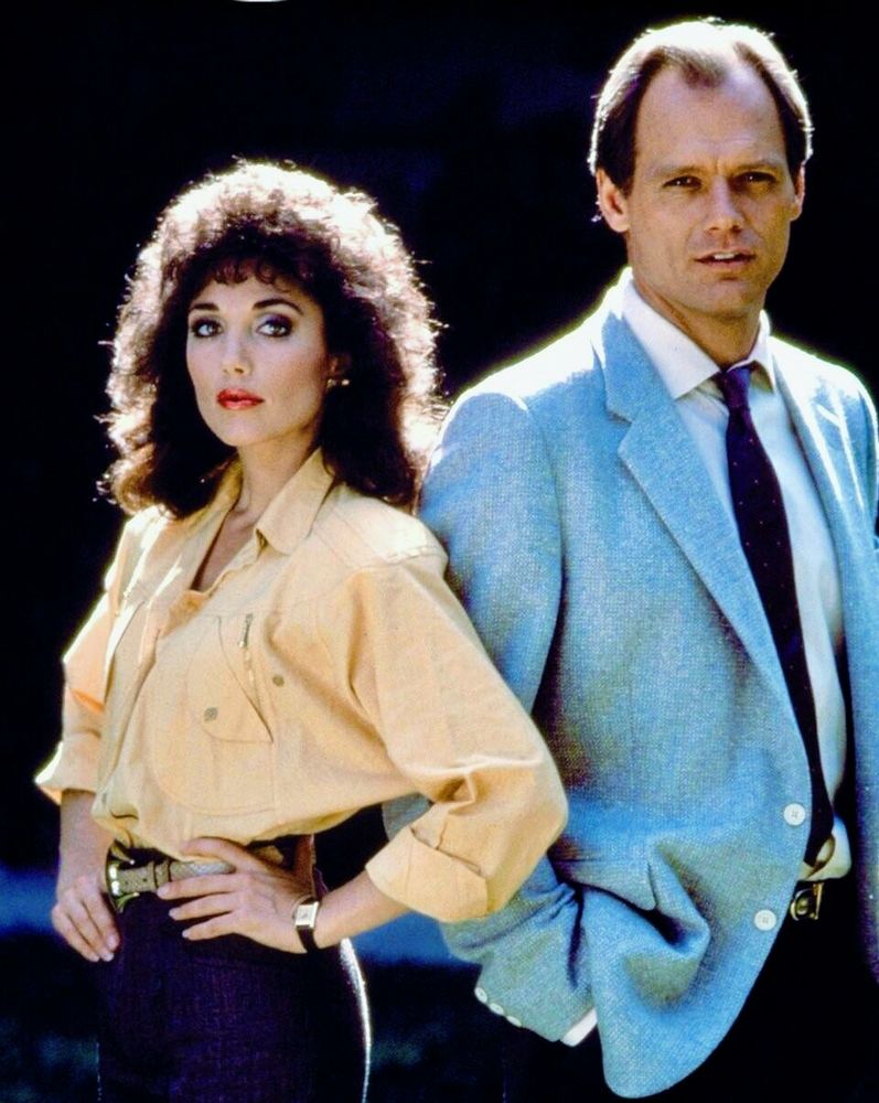 Stepfanie Kramer and Fred Dryer in "Hunter"