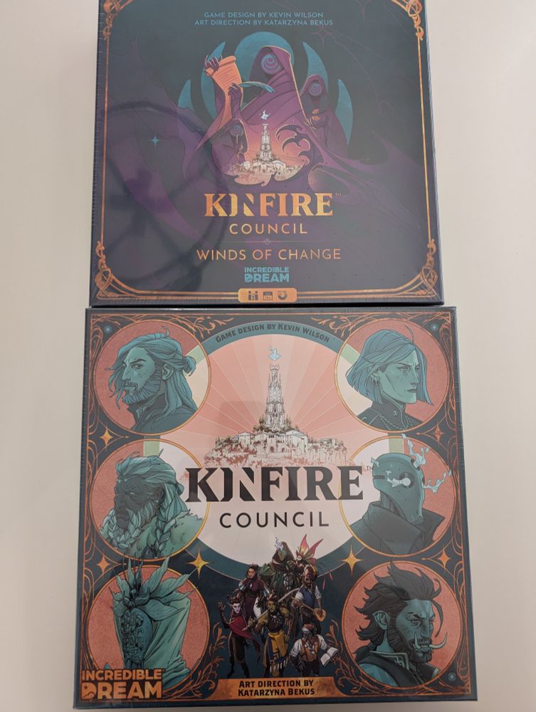 Review copies of Kinfire Council and the Winds of Change expansion