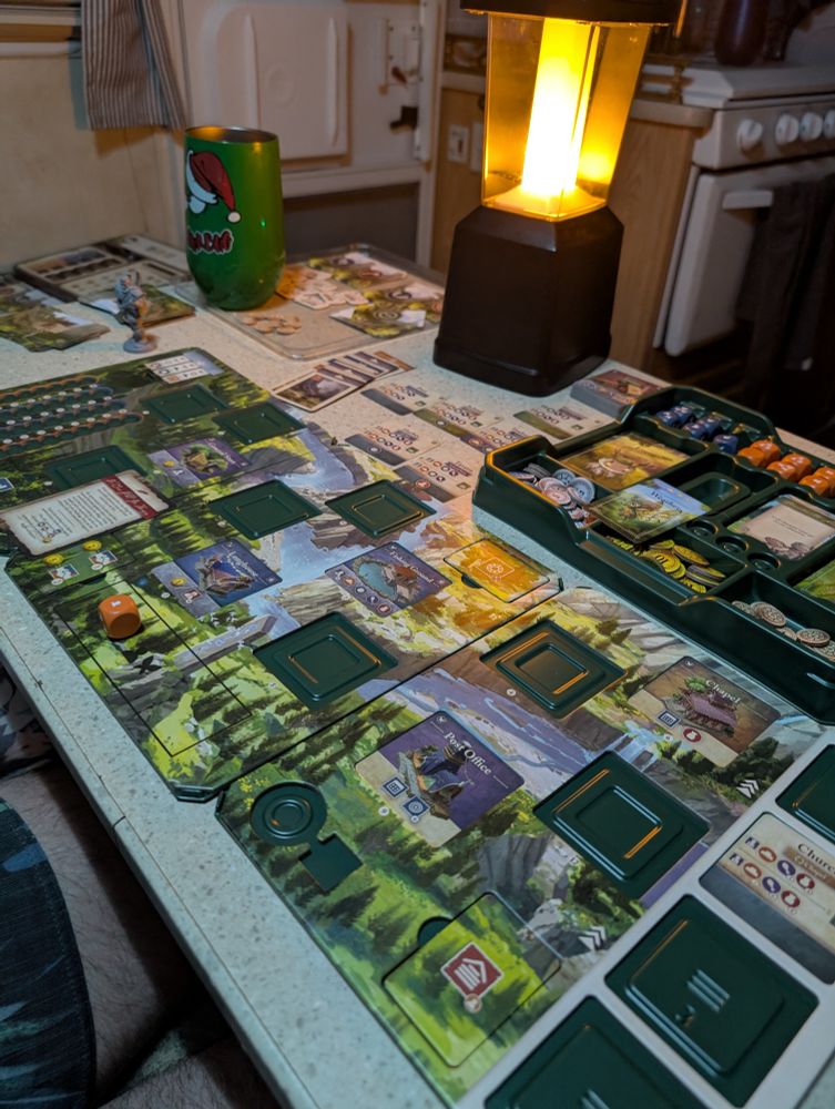 Mythwind taking up the entirety of our trailer table