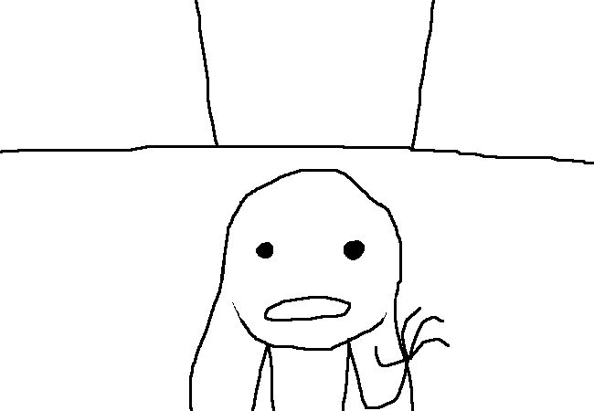 Panel from my prior MSPFA adventure "CHIKNQUEST." A Problem Sleuth-stylized "Chikn Nuggit" reaches out for. Something. Dated June 19, 2023.