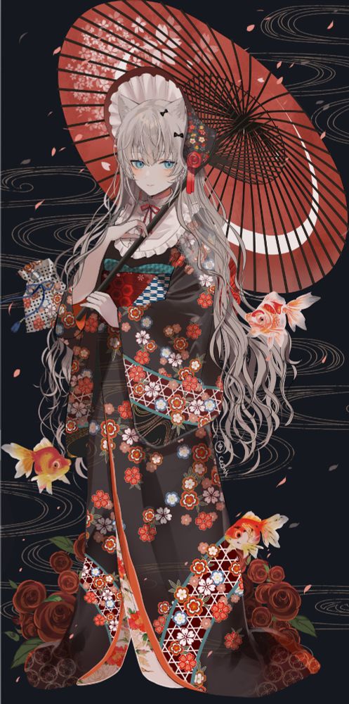 着物をきた女の子