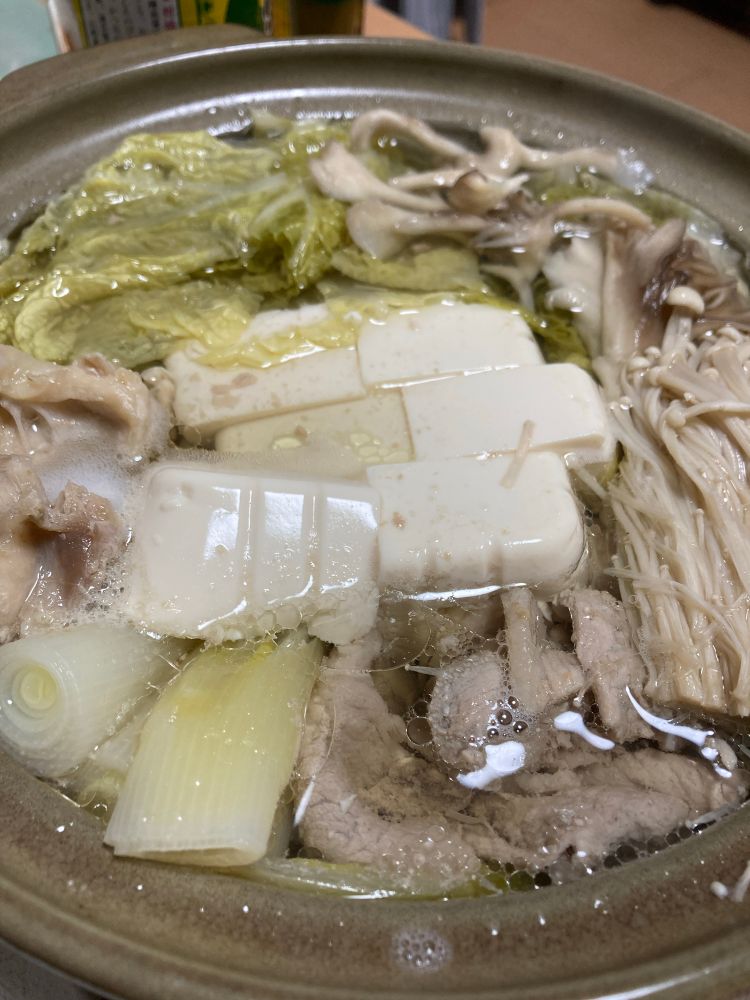 夕食 水炊き