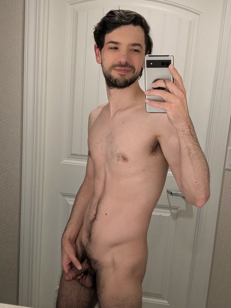 Mirror selfie with me holding my softie