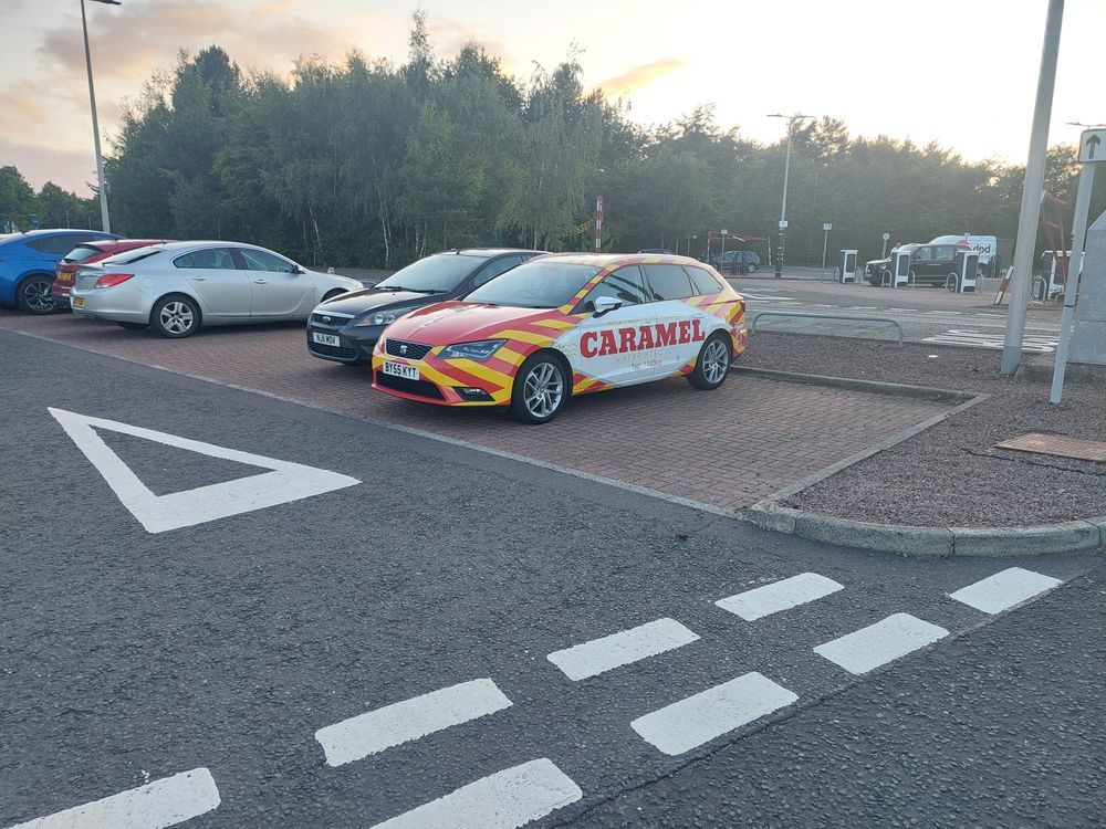 A Seat car in a Tunnock's caramel wafer livery