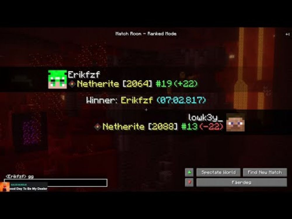 7:02 mcsr ranked speedrun (6th)