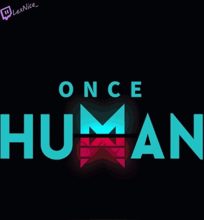 a woman in a white dress stands in front of a sign that says " once human "