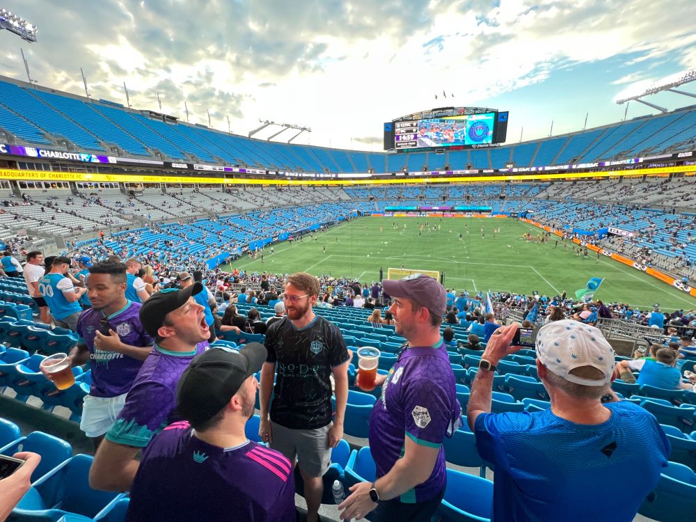 Bank of America Stadium in CLT, from the top of the supporters’ section.