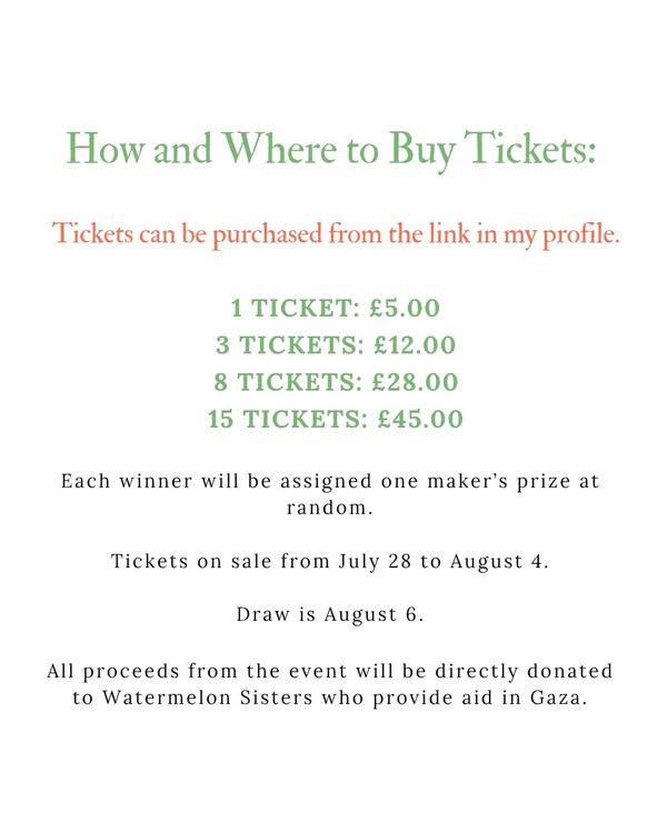 Tickets on sale July 28 to august 4. Draw is august 6. Tickets purchases from link in this post.