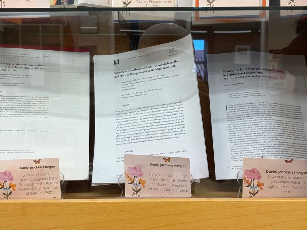 Printed articles behind glass 