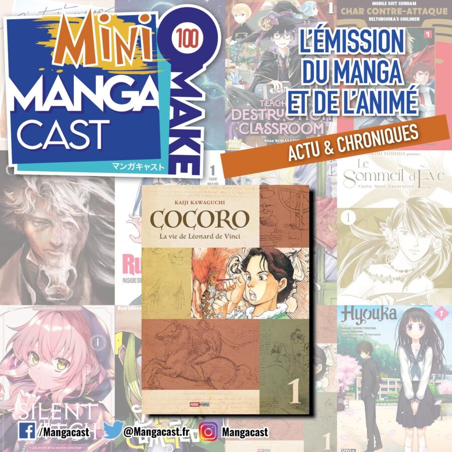 Visuel du mini omake 100 du podcast Mangacast, dédié à la série manga "Cocoro" avec un visuel de la couverture française du tome 1